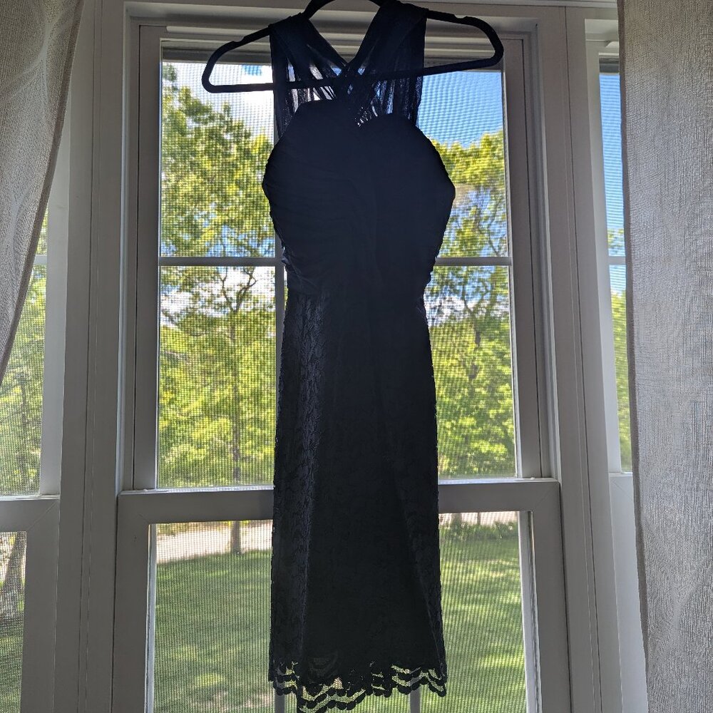 Davids Bridal marine (navy) short dress